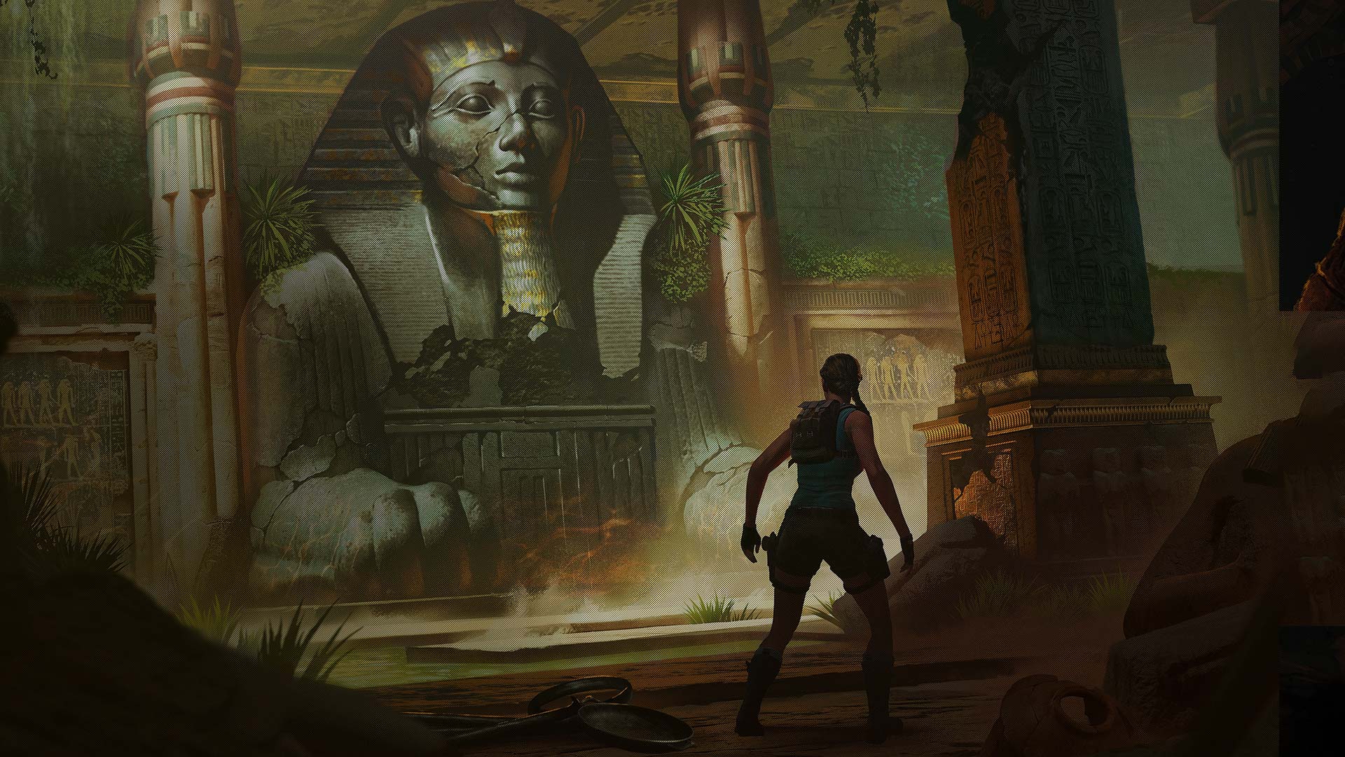 Tomb raider exploring Egyptian ruins